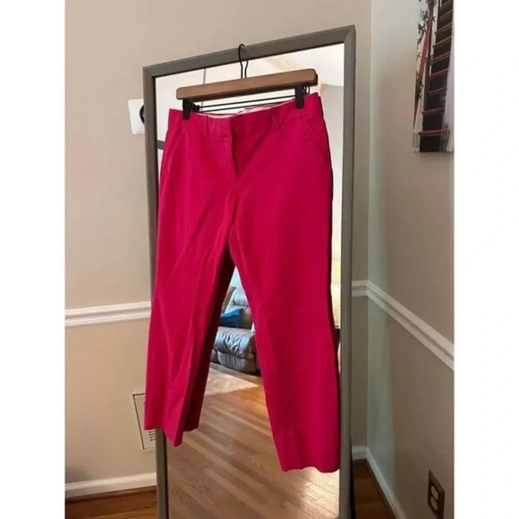 J Crew Pink Trouser Pants‎ Size 8 - Picture 1 of 7